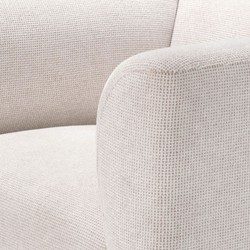 Casa Padrino Poltrona di lusso Bianco Crema / Nero 105 cm - Mobili per Hotel e Soggiorno