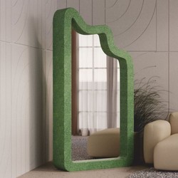 Casa Padrino espejo de pie de lujo de hormigón fundido verde 101 x Al. 200 cm - Muebles de hoteles y jardines
