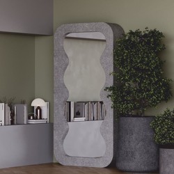 Casa Padrino specchio da terra di lusso in cemento fuso grigio 100 x A. 200 cm - Mobili per hotel Casa Padrino specchio da terra di lusso in cemento fuso grigio 100 x A. 200 cm - Mobili per hotel