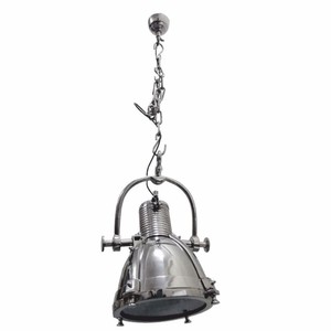 Casa Padrino Industrie Stil Metall Hängeleuchte / Studioleuchte Silber 57 x 34 x H. 40 cm