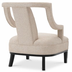 Luxus Wohnzimmer Hotel Sessel Beige Schwarz