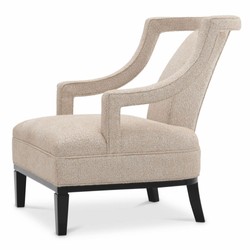 Luxus Wohnzimmer Hotel Sessel Beige Schwarz