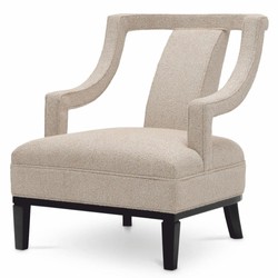 Luxus Wohnzimmer Hotel Sessel Beige Schwarz