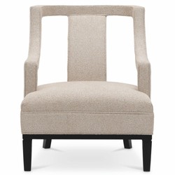 Luxus Wohnzimmer Hotel Sessel Beige Schwarz