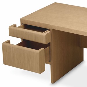 Casa Padrino Luxus Schreibtisch mit 4 Schubladen Naturfarben 180,5 cm - Büro Möbel