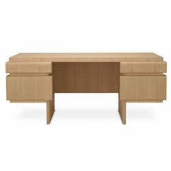 Casa Padrino scrivania di lusso con 4 cassetti naturale 180,5 cm - Mobili per ufficio