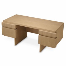 Casa Padrino scrivania di lusso con 4 cassetti naturale 180,5 cm - Mobili per ufficio