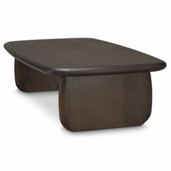 Casa Padrino table basse ovale en acajou marron foncé 130 cm - Meubles de salon