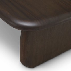 Casa Padrino table basse ovale en acajou marron foncé 130 cm - Meubles de salon