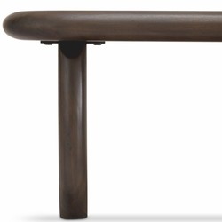 Casa Padrino table basse ovale en acajou marron foncé 130 cm - Meubles de salon