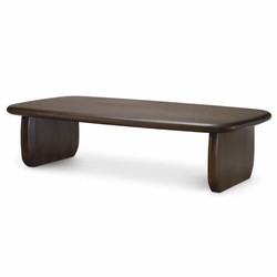 Casa Padrino table basse ovale en acajou marron foncé 130 cm - Meubles de salon