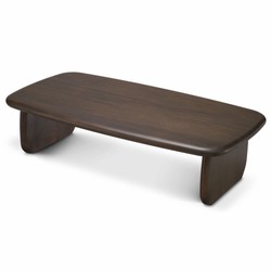 Casa Padrino table basse ovale en acajou marron foncé 130 cm - Meubles de salon