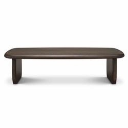 Casa Padrino table basse ovale en acajou marron foncé 130 cm - Meubles de salon