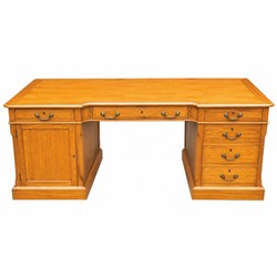 Casa Padrino bureau de luxe en bois massif naturelle 190 cm - Mobilier de bureau