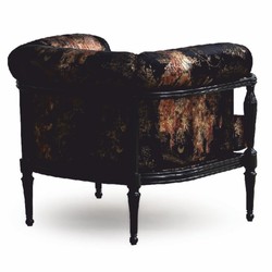 Casa Padrino Sillón Barroco de Lujo Negro / Oro 98 cm - Muebles Barrocos Suntuosos