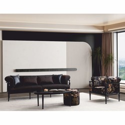 Casa Padrino Sillón Barroco de Lujo Negro / Oro 98 cm - Muebles Barrocos Suntuosos