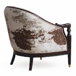 Casa Padrino Sillón Barroco de Lujo Crema / Marrón Oscuro / Oro 85 cm - Muebles de Estilo Barroco
