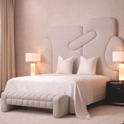 Casa Padrino testiera di lusso bianco crema 280 x A. 180 cm - Mobili per camera da letto