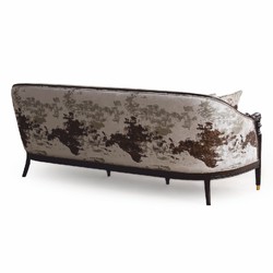 Casa Padrino Canapé Baroque de Luxe Crème / Marron Foncé / Or 227 cm - Meubles Baroques