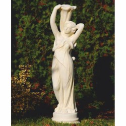Casa Padrino Sculpture de Décoration de Jardin Art Nouveau Femme Sable H. 95 cm