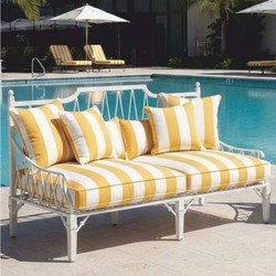 Casa Padrino Canapé Art Nouveau de Luxe Blanc / Jaune 190 cm - Canapé Hôtel et Jardin Casa Padrino Canapé Art Nouveau de Luxe Blanc / Jaune 190 cm - Canapé Hôtel et Jardin