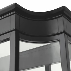 Casa Padrino armario de dormitorio Art Déco de lujo en caoba negro 147 x Al. 238 cm
