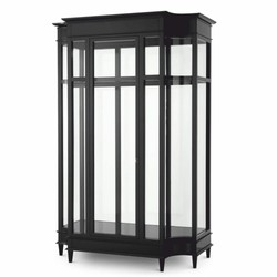Casa Padrino armario de dormitorio Art Déco de lujo en caoba negro 147 x Al. 238 cm