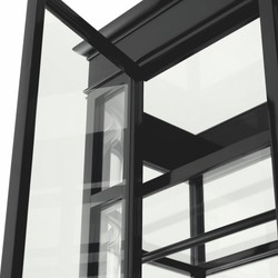 Casa Padrino armario de dormitorio Art Déco de lujo en caoba negro 147 x Al. 238 cm