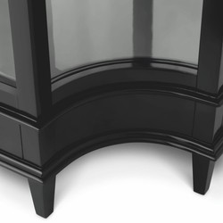 Casa Padrino armario de dormitorio Art Déco de lujo en caoba negro 147 x Al. 238 cm