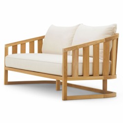 Casa Padrino Luxury Teak Garden Sofa Natural 180 cm - Teak Garden Furniture