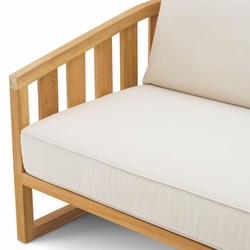 Casa Padrino Luxury Teak Garden Sofa Natural 180 cm - Teak Garden Furniture