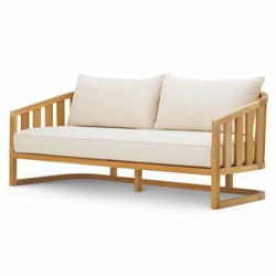 Casa Padrino Luxury Teak Garden Sofa Natural 180 cm - Teak Garden Furniture