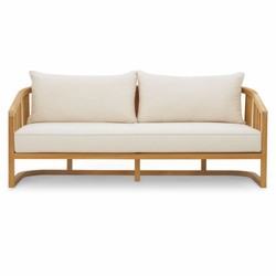 Casa Padrino Luxury Teak Garden Sofa Natural 180 cm - Teak Garden Furniture