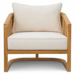 Casa Padrino Luxury Teak Garden Armchair Natural - Teak Garden Furniture