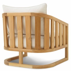 Casa Padrino Luxury Teak Garden Armchair Natural - Teak Garden Furniture