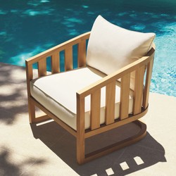 Casa Padrino Luxury Teak Garden Armchair Natural - Teak Garden Furniture