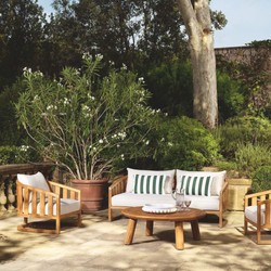 Casa Padrino Luxury Teak Garden Armchair Natural - Teak Garden Furniture