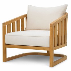 Casa Padrino Luxury Teak Garden Armchair Natural - Teak Garden Furniture
