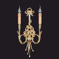 Casa Padrino Luxury Baroque Double Wall Lamp Gold H. 50 cm - Made in Italy