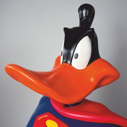 XXL Deko Skulptur Figur Ente Bunt