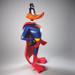 XXL Deko Skulptur Figur Ente Bunt