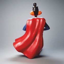 XXL Deko Skulptur Figur Ente Bunt