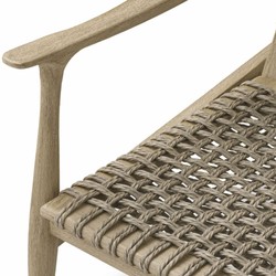 Casa Padrino Luxury Teak Garden Sofa Greige 180 cm - Teak Garden Furniture