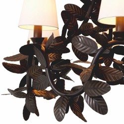Casa Padrino Luxury Living Room Chandelier Bronze / White Ø 90 cm - Luxury Quality
