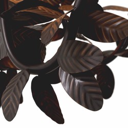 Casa Padrino Luxury Living Room Chandelier Bronze / White Ø 90 cm - Luxury Quality