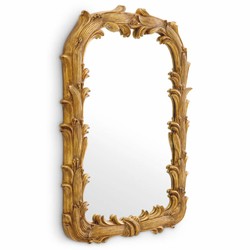 Casa Padrino Luxury Baroque Mahogany Mirror Antique Gold H. 129 cm - Baroque Furniture