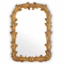 Casa Padrino Luxury Baroque Mahogany Mirror Antique Gold H. 129 cm - Baroque Furniture