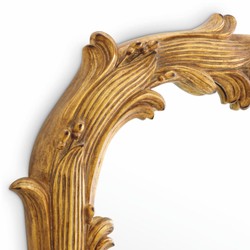 Casa Padrino Luxury Baroque Mahogany Mirror Antique Gold H. 129 cm - Baroque Furniture