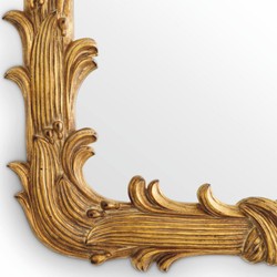 Casa Padrino Luxury Baroque Mahogany Mirror Antique Gold H. 129 cm - Baroque Furniture