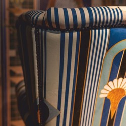 Casa Padrino poltrona di lusso multicolore / nero A. 103 cm - Mobili in stile barocco